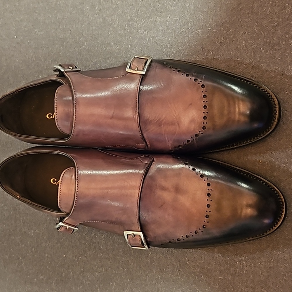 Canali men's Double Monk strap oxford